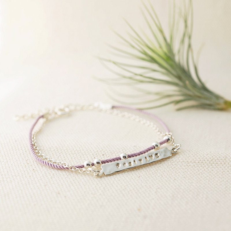 YES! I CAN 定制英文字母纯银手链 - 手链/手环 - 纯银 银色