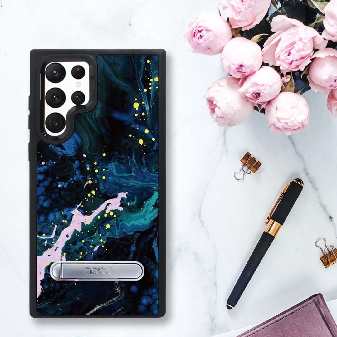 Samsung Galaxy S22全系列 专利军规防摔立架手机壳-抽象画 - 手机壳/手机套 - 其他材质 多色