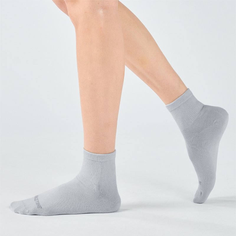 One Day 抗菌短筒袜 - 浅灰(M、L) - 袜子 - 棉．麻 灰色