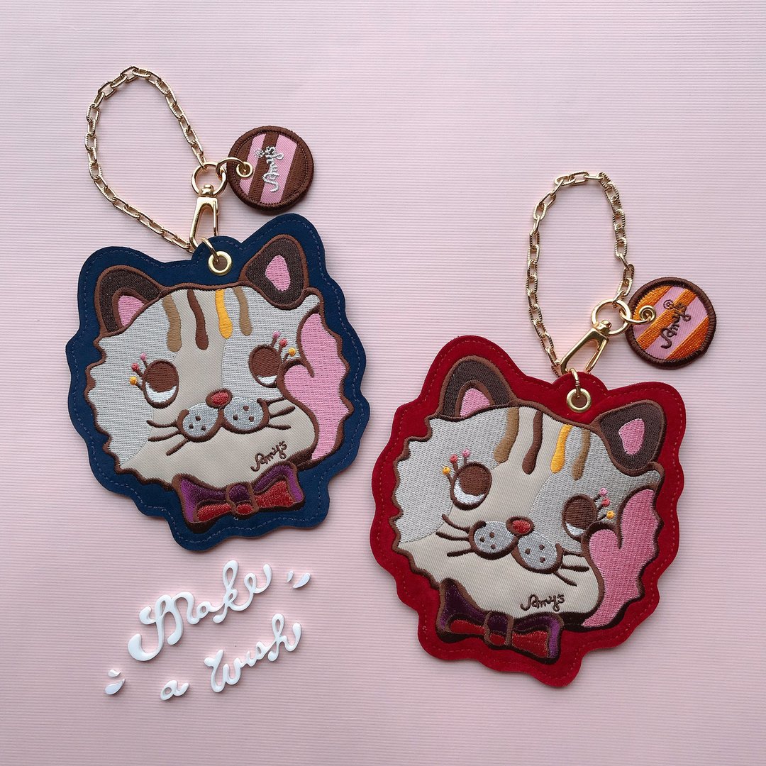 猫咪卡套零钱包 - 证件套/卡套 - 绣线 多色