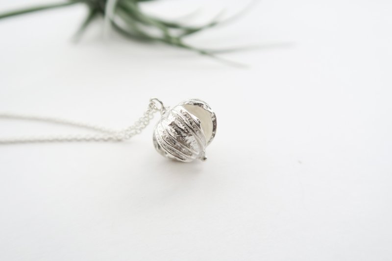 独家 森林系 925纯银 山铃 果实 项链  长链 - 项链 - 纯银 白色