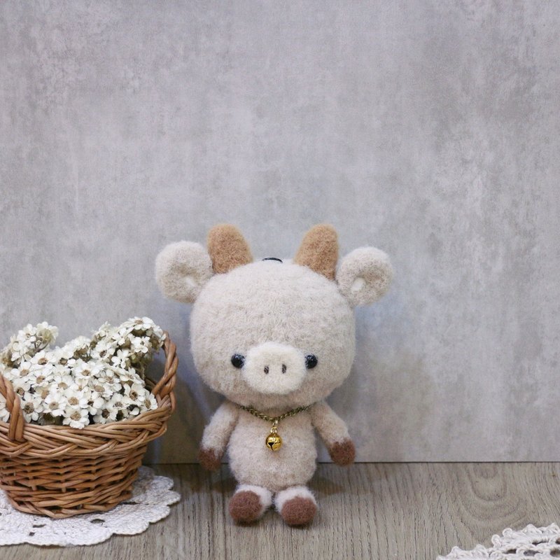 毛毛款－小牛娃娃。宝宝沙龙。钥匙圈 - 玩偶/公仔 - 其他人造纤维 