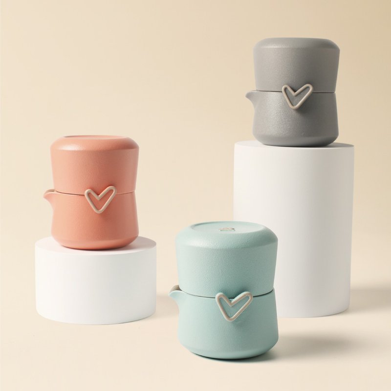 【节日礼物】陆宝 心想事成随手泡 一壶一杯+便携包 旅行茶具 - 茶具/茶杯 - 陶 