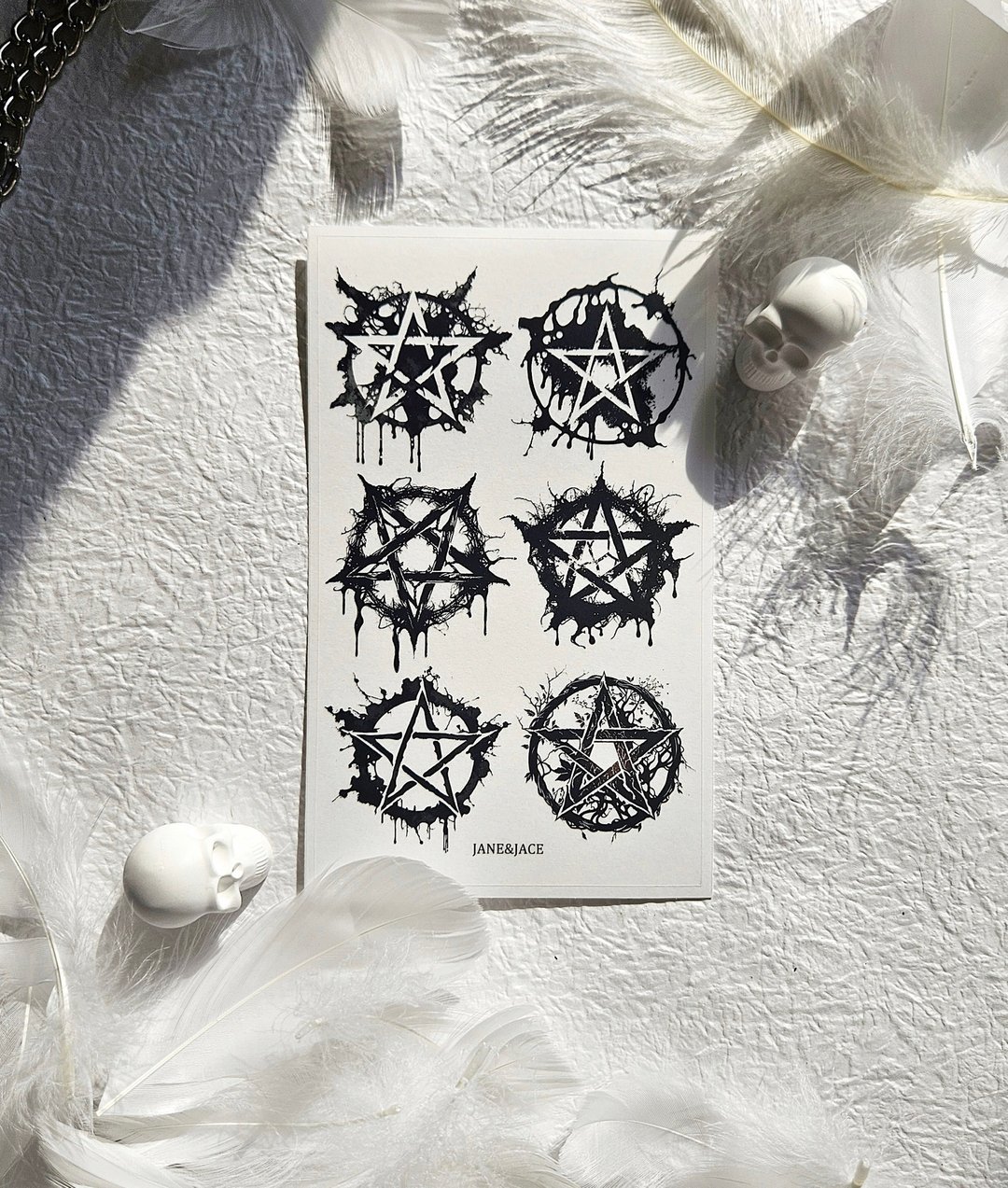 恶魔召唤五角星透明贴纸 - 贴纸 - 其他材质 黑色
