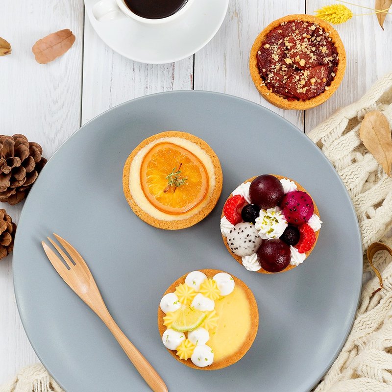 【LeFRUTA朗芙】果实知秋。水果小塔礼盒 ／ 3寸4入 - 蛋糕/甜点 - 新鲜食材 橘色