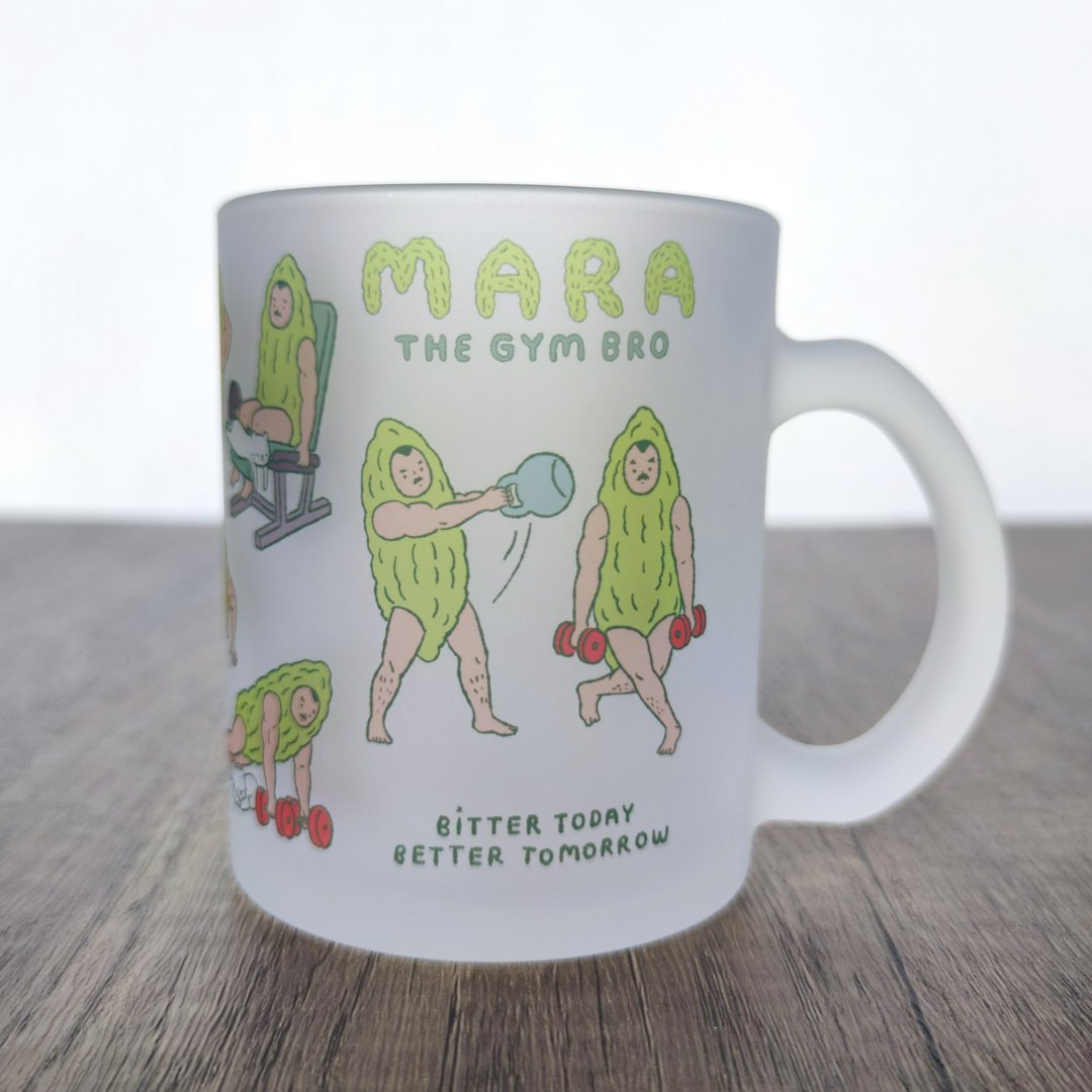 Mara The Gym Bro 磨砂质感马克杯/咖啡杯 - 咖啡杯/马克杯 - 玻璃 