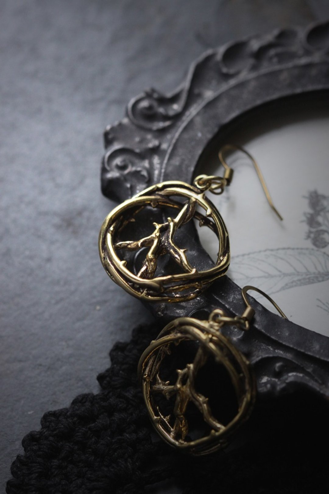 Peace Thorn Earrings by Defy. - 耳环/耳夹 - 其他金属 