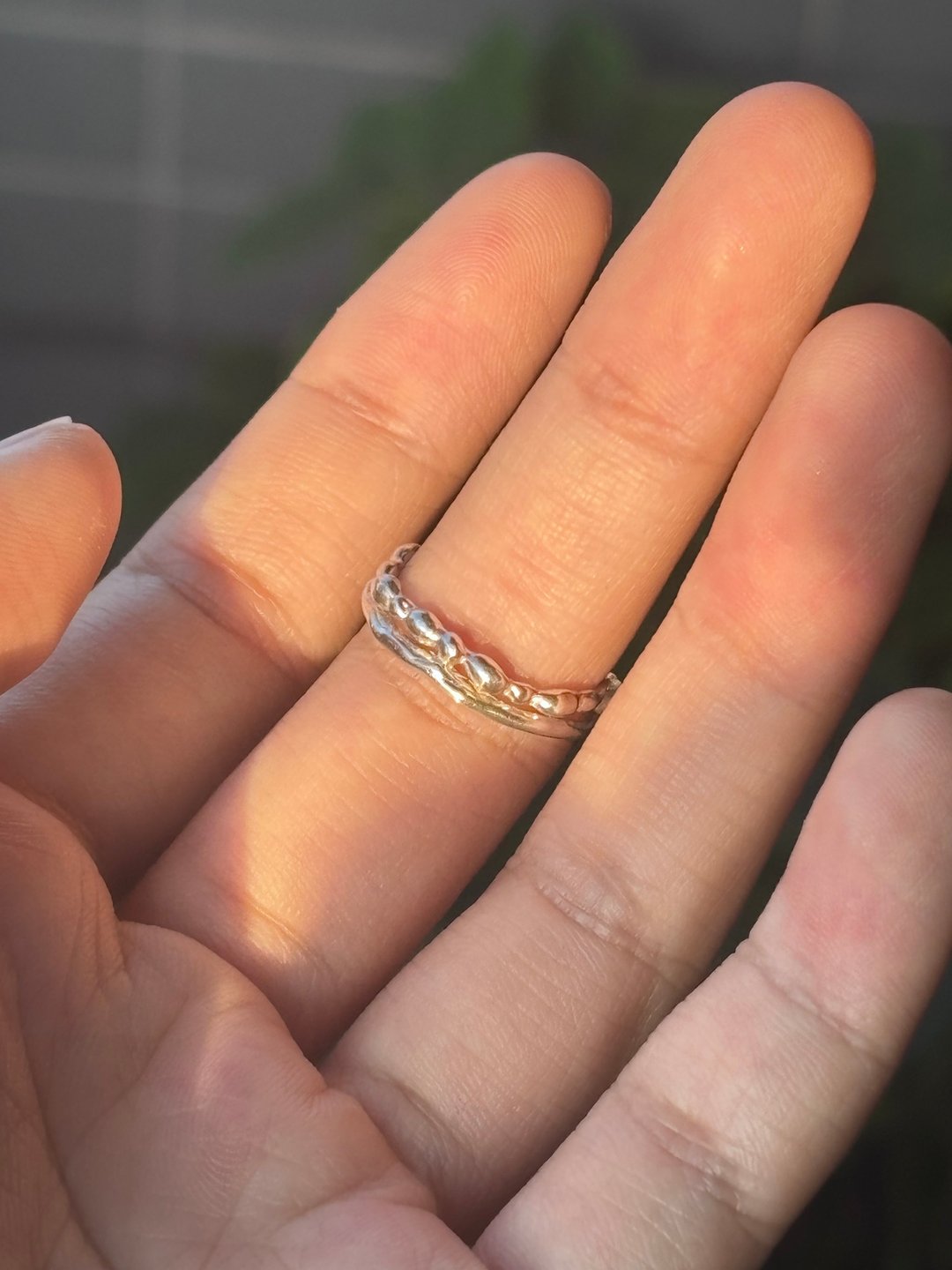 Oo ring 泡泡波提戒指 - 戒指 - 纯银 银色