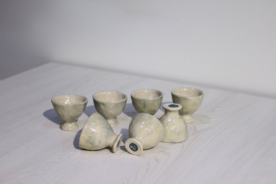 微醺系列高脚小杯一组7个 - 茶具/茶杯 - 陶 