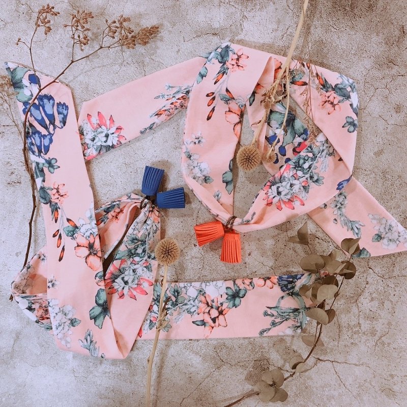 流苏项链 / 好想见你 - 项链 - 棉．麻 粉红色