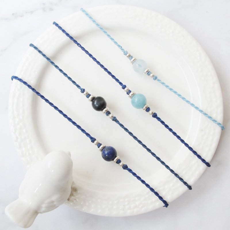 【水晶蜡绳系列】6mm水晶 2 | 正能量极细蜡绳手链 | 大员囡仔 - 手链/手环 - 半宝石 多色