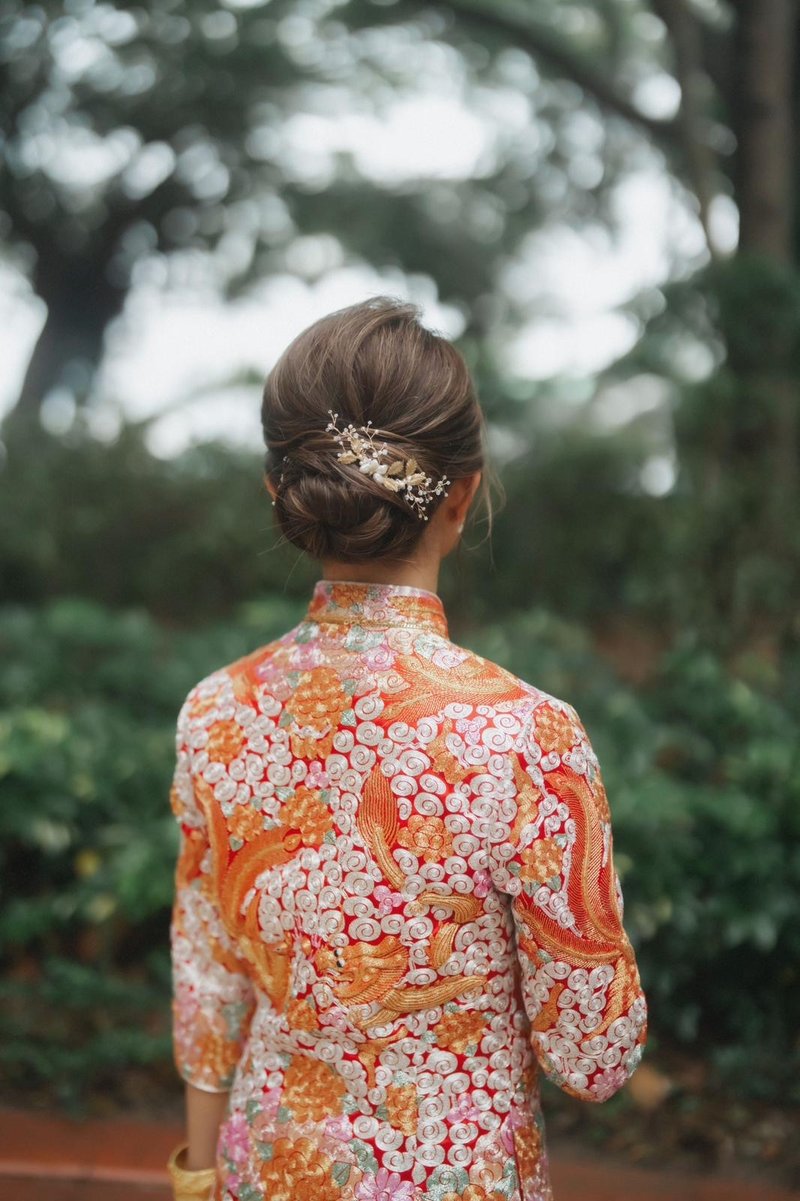 Pearl Bridal Headpiece,Pearl Hairpiece,新娘头饰,珍珠水晶发饰 - 发饰 - 珍珠 金色