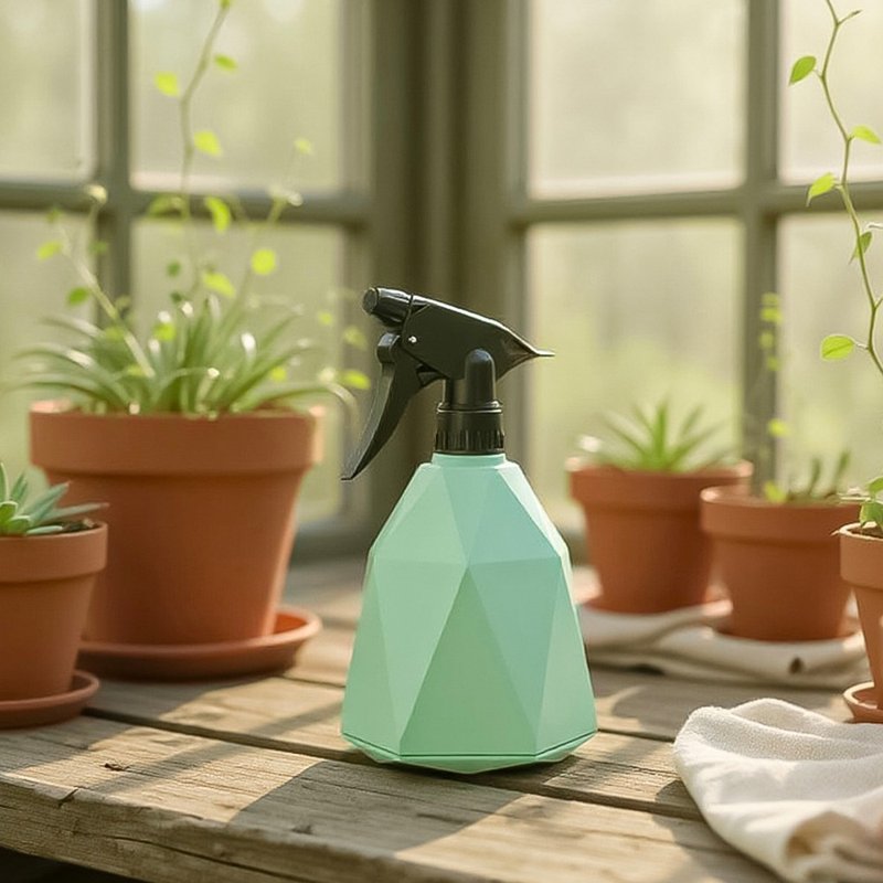 北欧家居园艺蒂芬妮绿植栽喷雾瓶600ml (赠送园艺工具3件组) - 摆饰 - 塑料 绿色