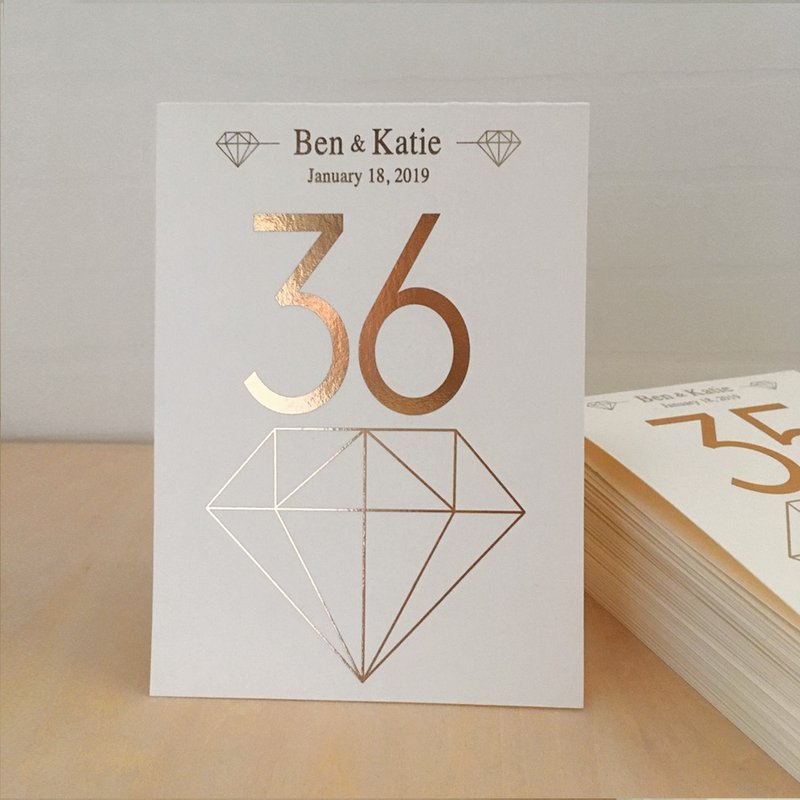 妳们的名字 婚礼熨金枱号咭 定制服务 - 其他 - 纸 金色