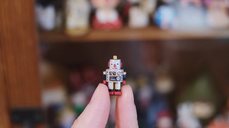 【棉花星球】复古玩具系列-小机器人 - 玩偶/公仔 - 木头 