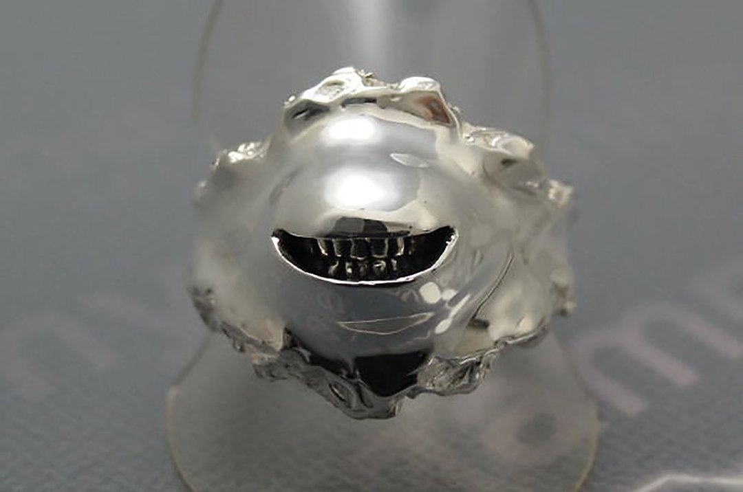 smile ball ring_5 (s_m-R.09) 微笑 銀 戒指 指环 ameba jewelry sterling silver - 戒指 - 纯银 银色