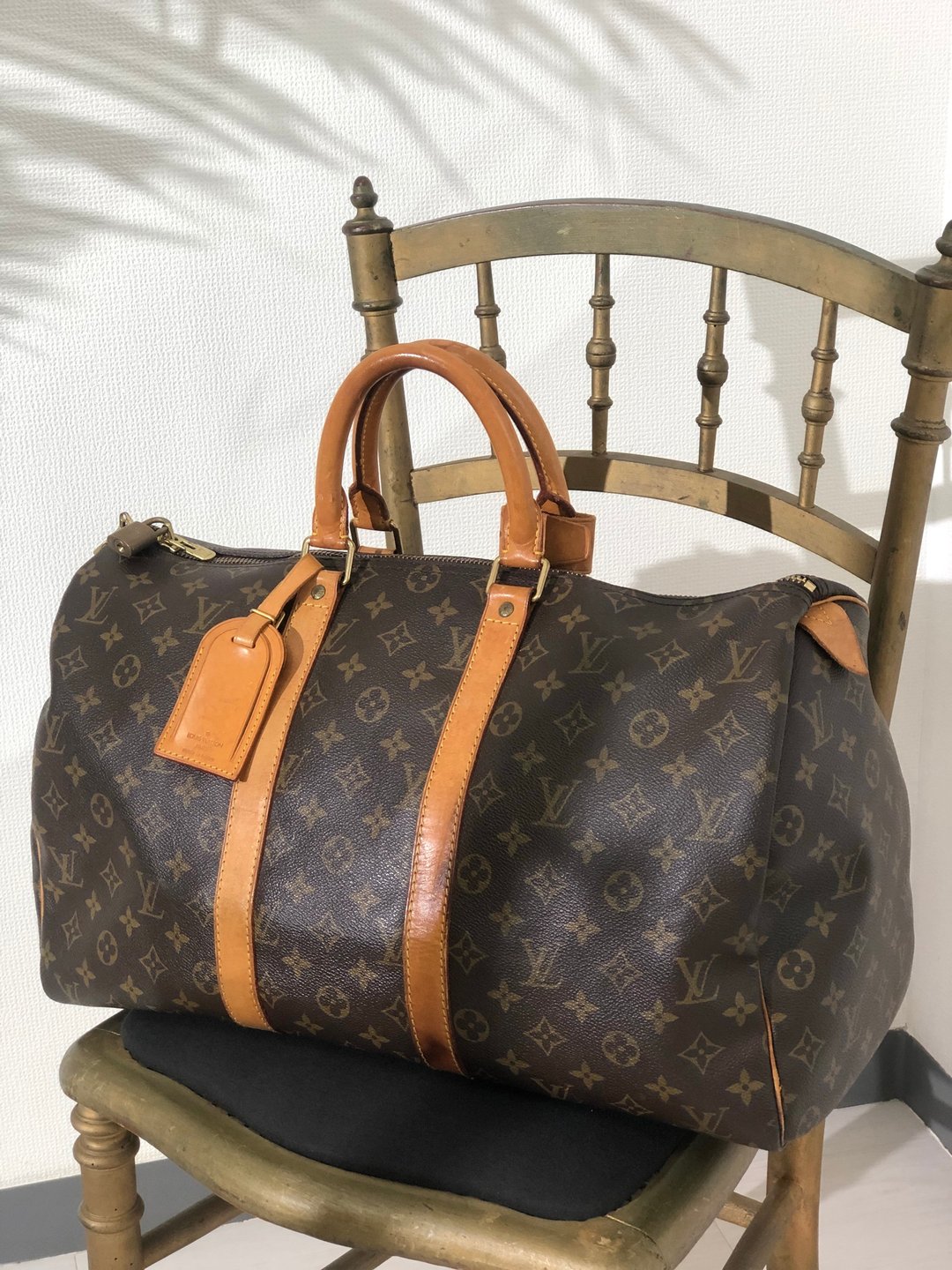 【日本直运，名牌二手包装】LOUIS VUITTON Monogram Keepall 45 M41428 波士顿包棕t75hrk - 手提包/手提袋 - 真皮 咖啡色
