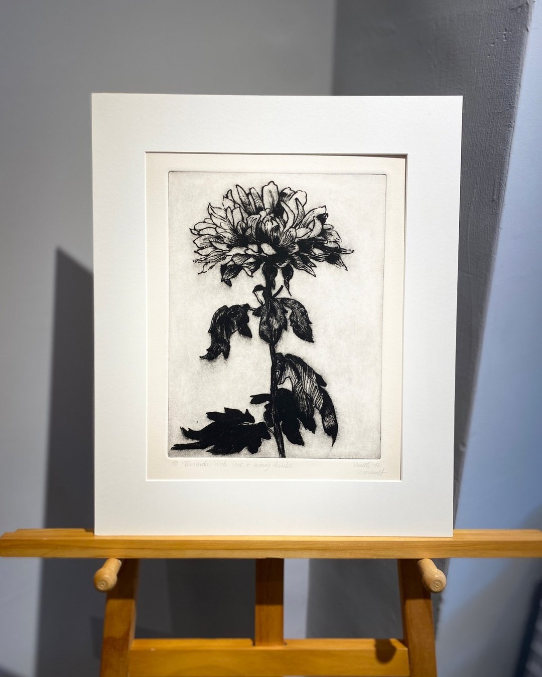 Smith Roosevelt 1976 - 艺术家签名版画 - 菊花 - 海报/装饰画/版画 - 纸 黑色