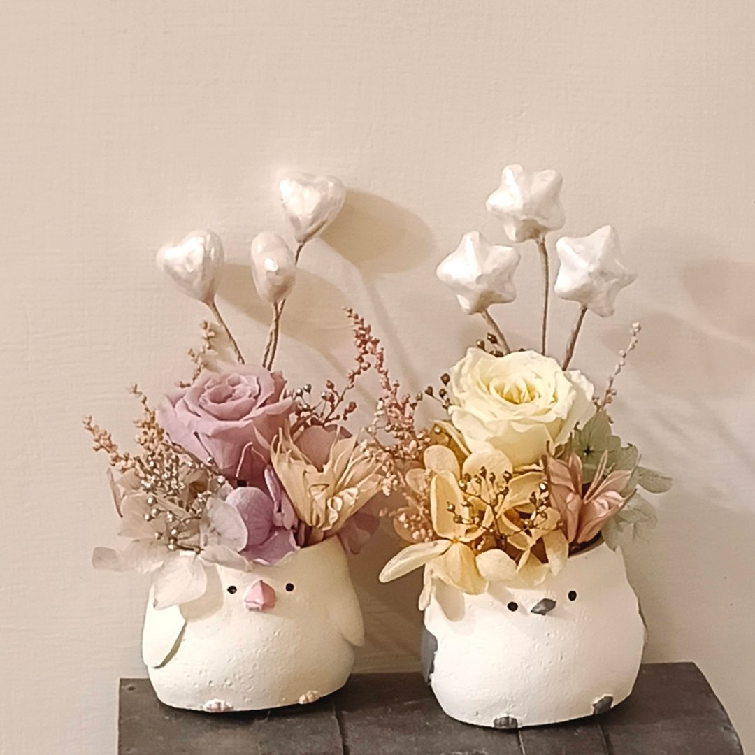 毕业玫瑰向日葵盆花 | 新品永生花干燥花谢师礼物生日送礼线下取货 - 干燥花/捧花 - 植物．花 粉红色