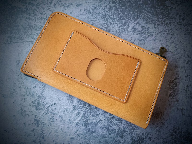 手工皮件 金鞄银  植鞣革 真皮 L型拉链 长夹 护照夹 皮夹 钱包 - 皮夹/钱包 - 真皮 