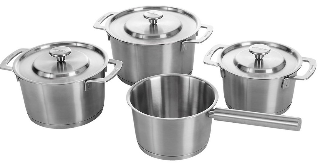 RECYCLED STAINLESS STEEL COOKWARE SET 不锈钢锅4件组 - 锅具/烤盘 - 其他金属 
