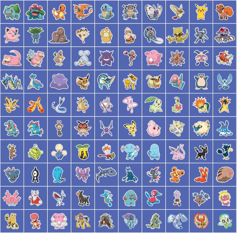 QuickFilm 静电无痕夜光墙贴 (I) - Pokémon (10包随机装) - 墙贴/壁贴 - 塑料 