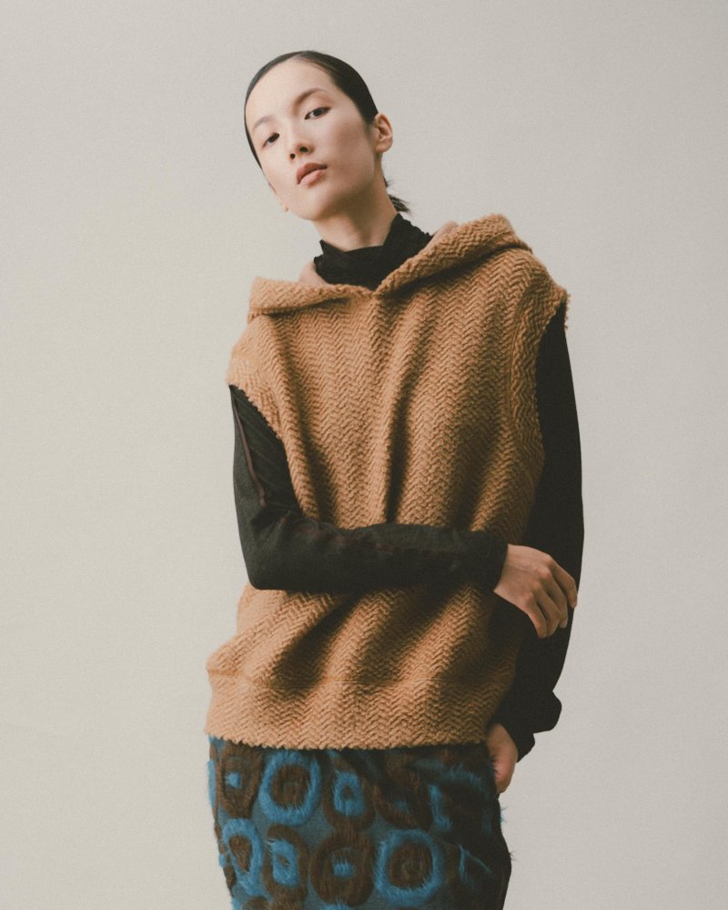 UUIN_泰迪熊连帽衫 - 中性连帽卫衣/T 恤 - 羊毛 咖啡色