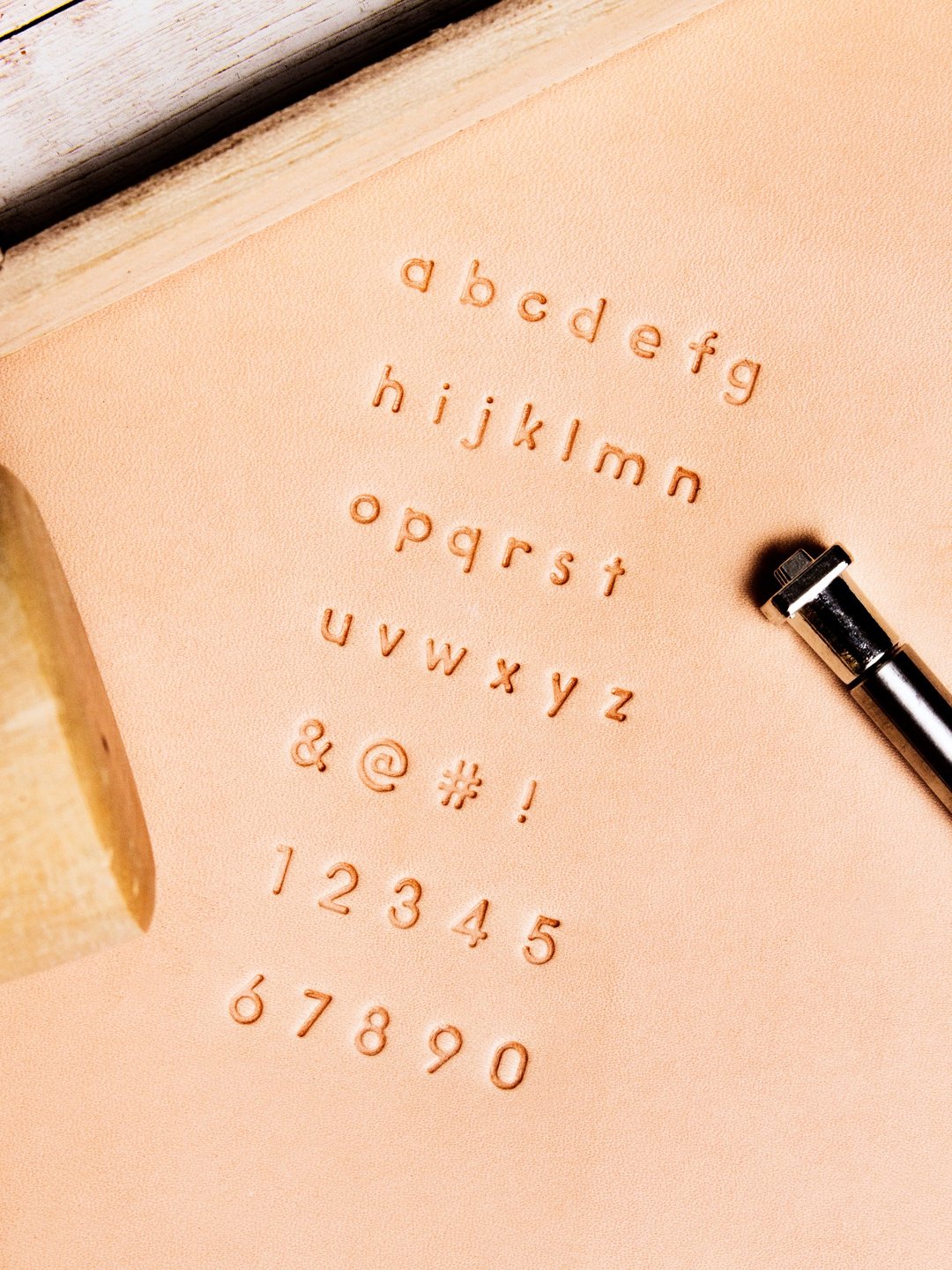 正楷小写连数字符号压印套装 字母模具 压字 刻字 皮革DIY 小楷 - 皮件 - 其他金属 银色