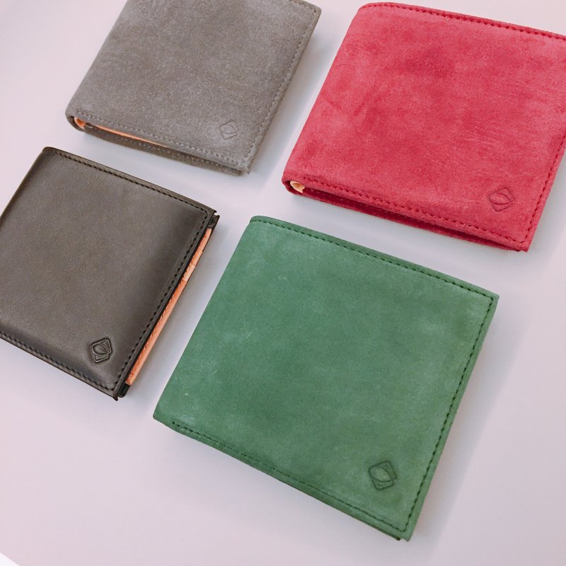 岁末惊喜-【La Fede】牛麂皮系列-RFID防盗抽取式短夹 - 皮夹/钱包 - 真皮 多色