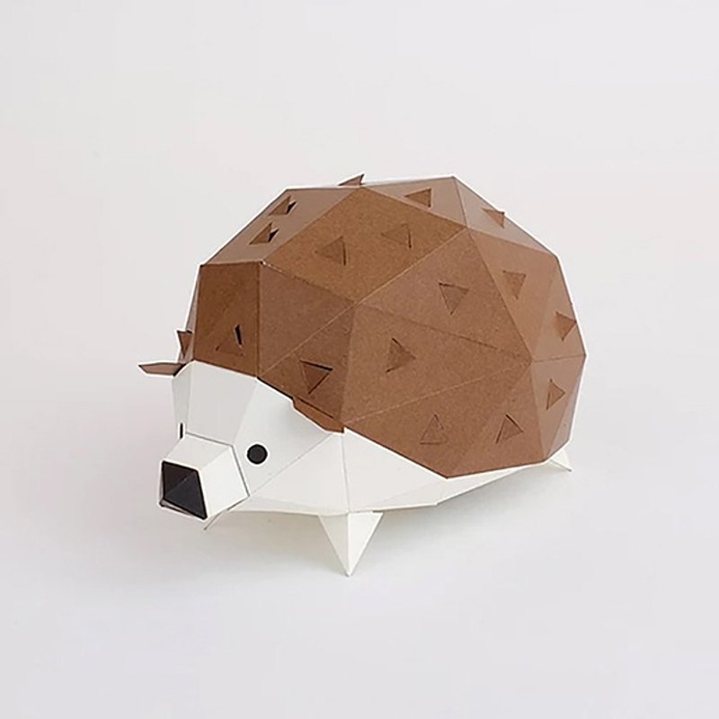 bog craft 立体动物纸艺 Hedgehog - 刺猬 Ss 小型站立式 TINY - 摆饰 - 纸 咖啡色