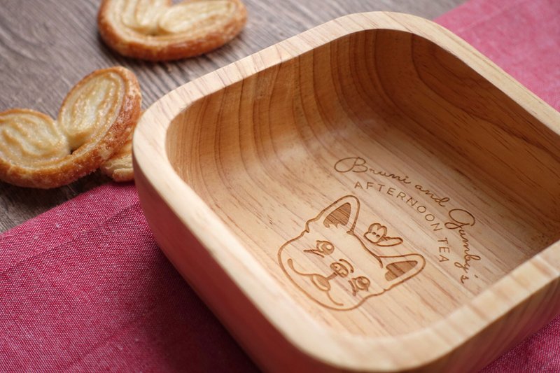 法斗BRUNI点心零食木碗・天然木制 - 浅碟/小碟子 - 木头 