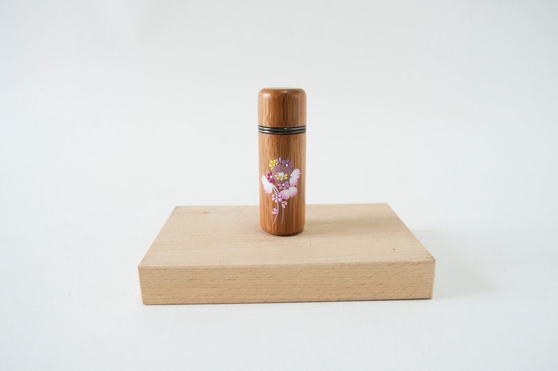 孟宗竹彩绘六分圆印章外壳 - 印章/印台 - 竹 