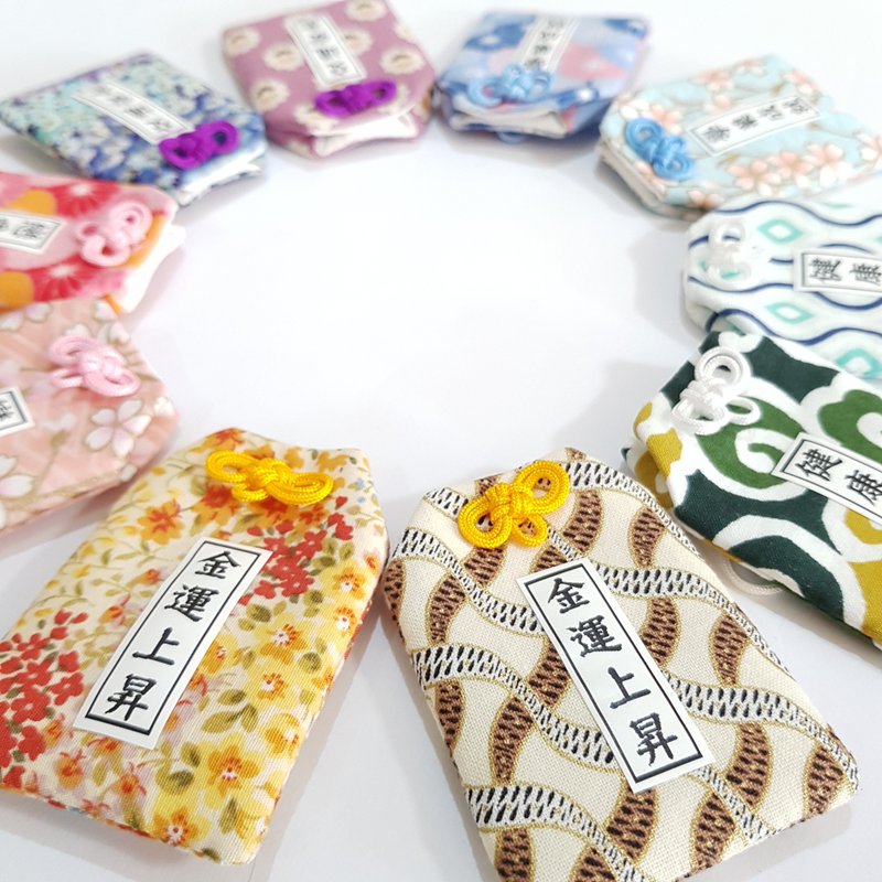 【Cammieyc客订商品】 正-交通安全 背-金运上升 绳结黄 - 吊饰 - 棉．麻 黄色