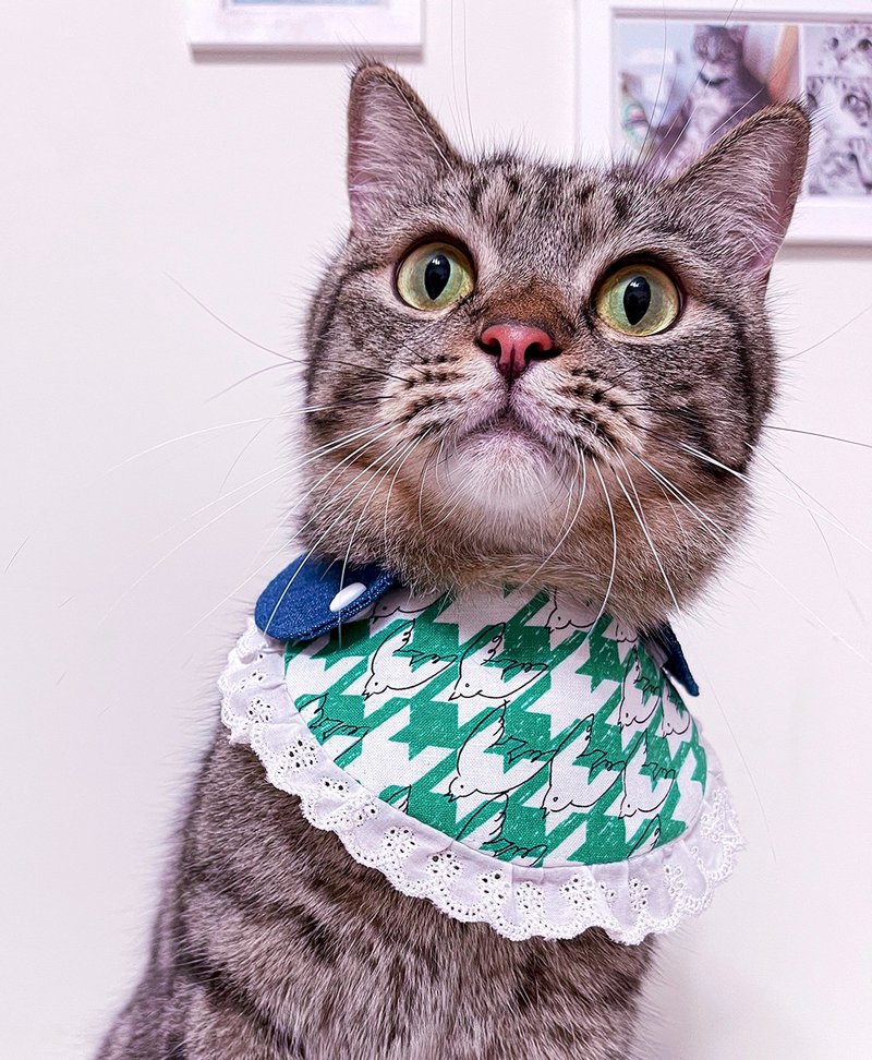 主子卖萌-随心所欲系列-可拆式牛仔混搭双面领巾(1领片+2领巾) - 衣/帽 - 棉．麻 多色