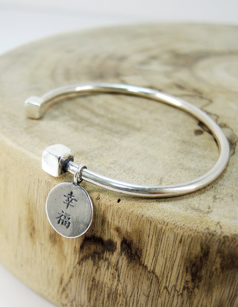 文字美学纯银吊牌手环  - 手链/手环 - 其他金属 银色