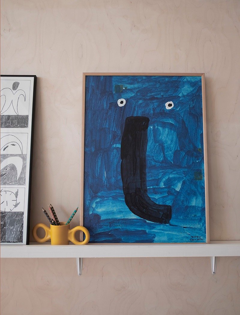 MOGU TAKAHASHI - 联名海报 ELLIE POSTER 蓝大象 - 海报/装饰画/版画 - 纸 蓝色