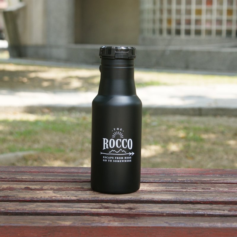 【DESTINO STYLE】日本ROCCO 弹盖随身保温/保冷水瓶500ml - 水瓶/水壶 - 不锈钢 