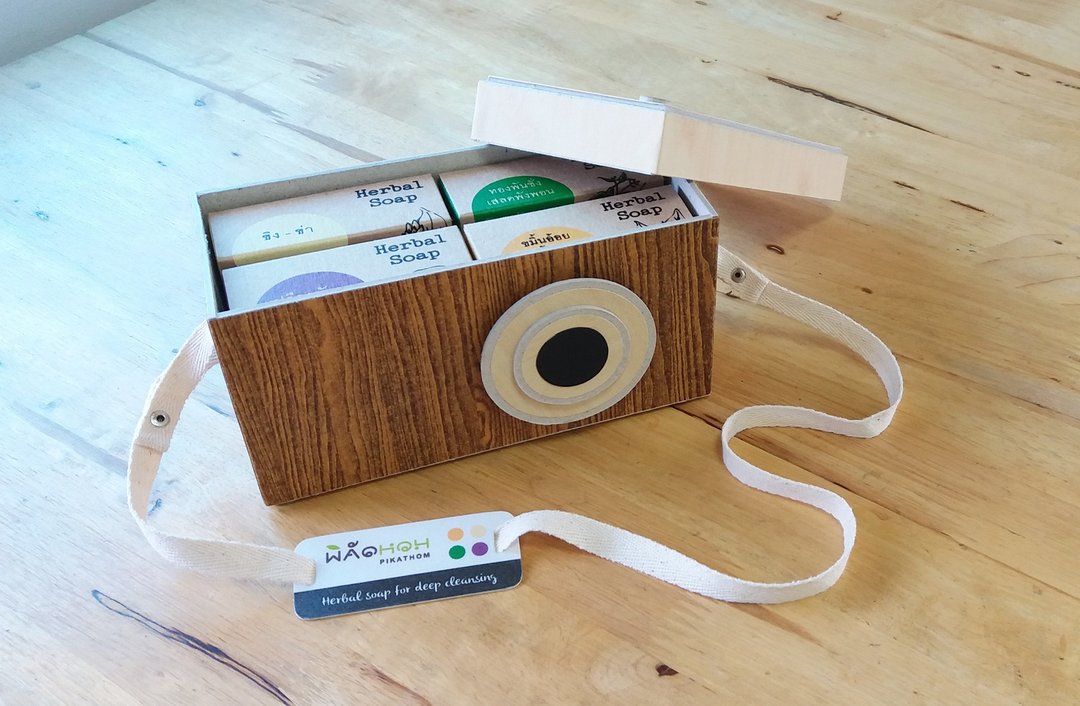 Gift Set Soap - Camera Box - Brown+Cream 2 - 肥皂/手工皂 - 纸 