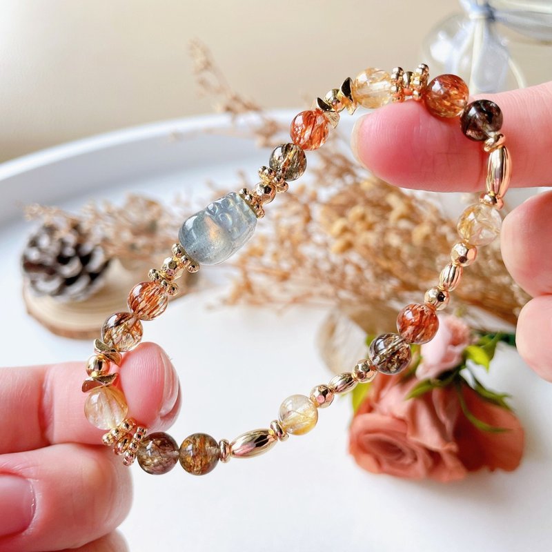 璀璨蜕变 | 招财 突破 貏貅 黑金超七 开运 丰盛 富足 设计手链 - 手链/手环 - 水晶 