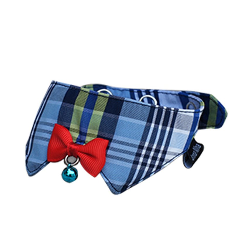 宠物猫咪项圈/猫咪专用婴儿扣 衬衫格子 - 项圈/牵绳 - 棉．麻 