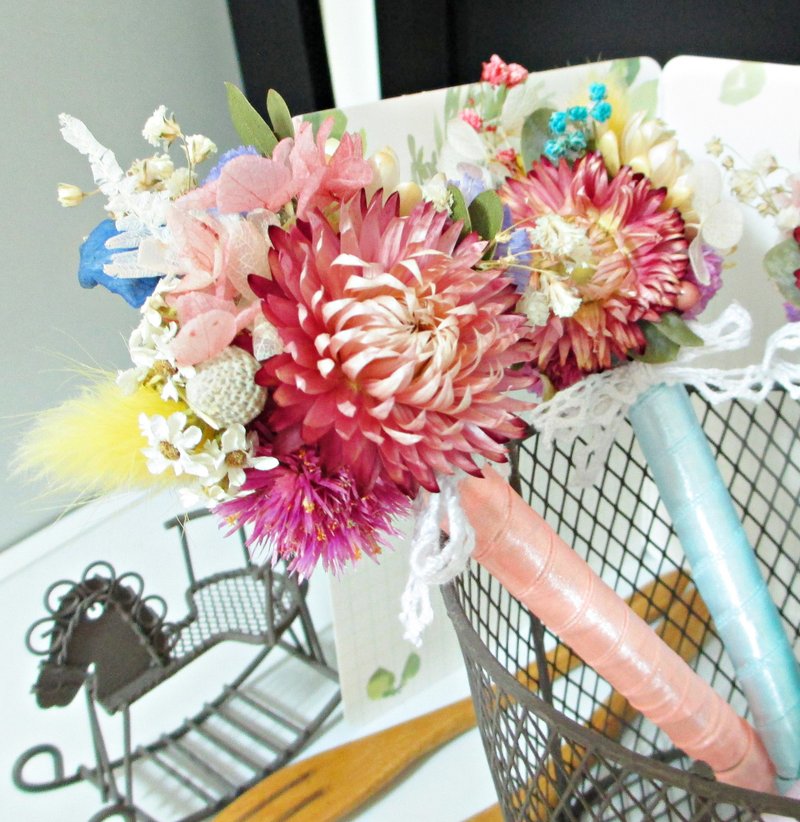 【 笔上的花儿游园──婚礼签名笔】干燥花 婚礼 签名笔 - 其他书写用品 - 其他材质 