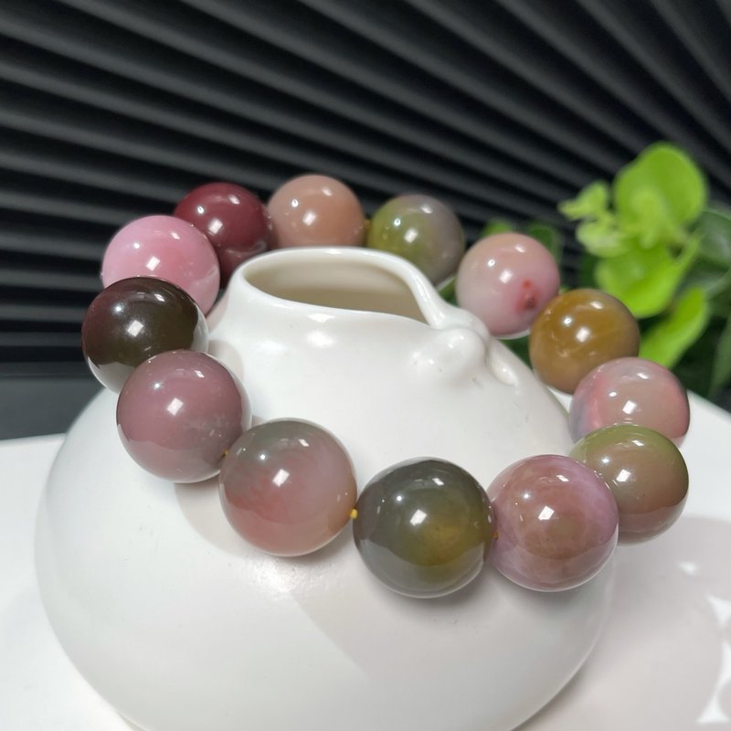 毕业级大颗粒老料浓郁色盐源玛瑙手钏手链 润如琼脂 国色凝香 - 手链/手环 - 半宝石 