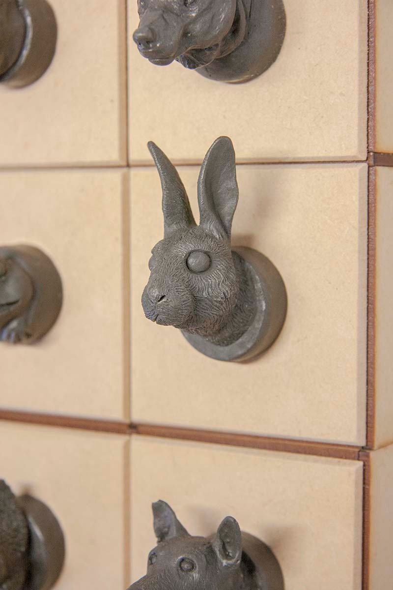 兔子 动物造型 磁铁 or 门把 - 冰箱贴/磁贴 - 其他材质 黑色