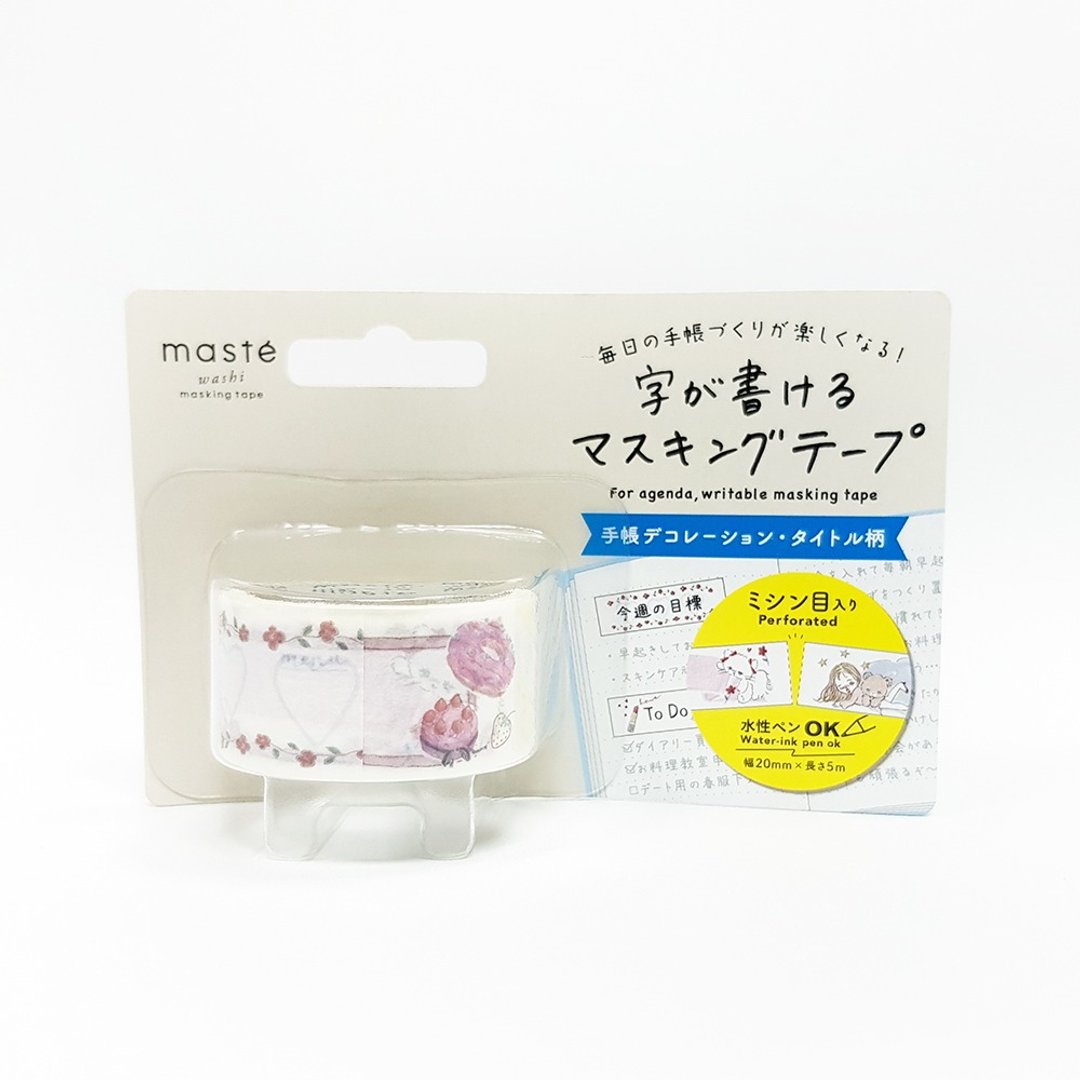 maste 写写手帐纸胶带 标签系列 / 少女风 (MST-FA10-E) - 纸胶带 - 纸 多色