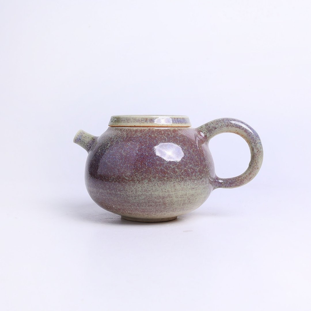 明芽窑 l 荔枝釉圆满后手壶 茶壶 0404-28 H3 - 茶具/茶杯 - 陶 紫色