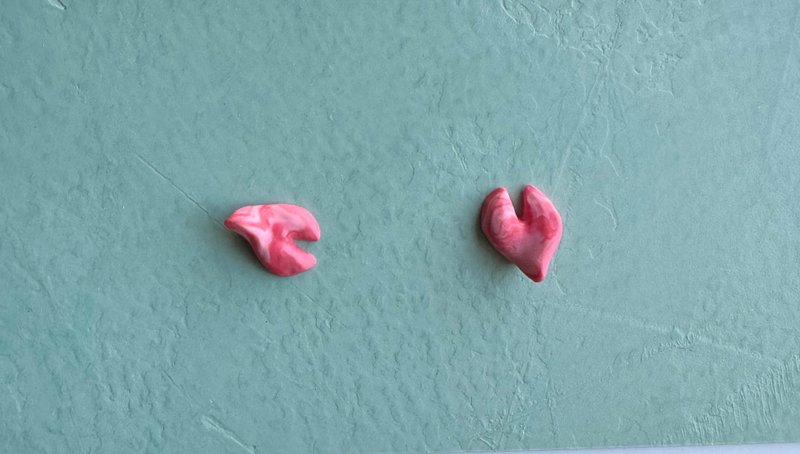 软陶饰品-樱花花瓣粉系混色立体耳环-可制成耳针或耳夹 - 耳环/耳夹 - 其他材质 粉红色