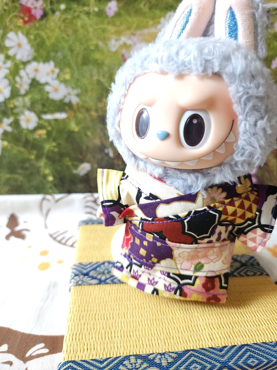 Labubu17cm娃衣, 15cm棉花娃衣, 手作玩偶衣服-紫色猫咪 - 玩偶/公仔 - 棉 紫色