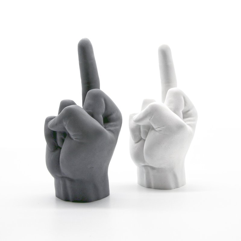 17cm Flip the BIRD I Aroma stone I 中指扩香石 I 附精油－ - 香薰/精油/线香 - 水泥 灰色