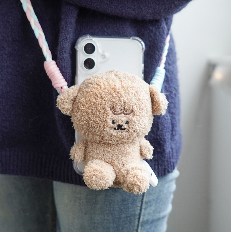 Moominzy-绒毛手机背夹(MUNGTAENG坐姿款) - 挂绳/吊绳 - 聚酯纤维 