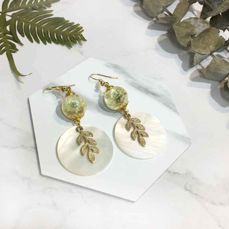 维纳斯 Venus・真花耳环 / 耳夹 - 耳环/耳夹 - 树脂 透明